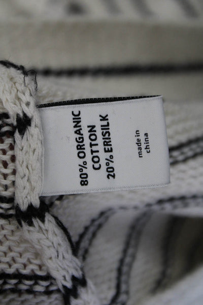 Askk NY Unisex Beige Striped Pullover Sweater Size M
