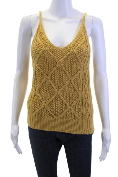 Nili Lotan Women Camisole V-Neck Argyle Brown Boho Size S