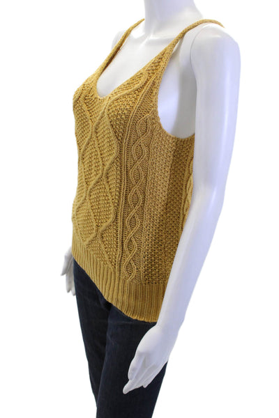 Nili Lotan Women Camisole V-Neck Argyle Brown Boho Size S
