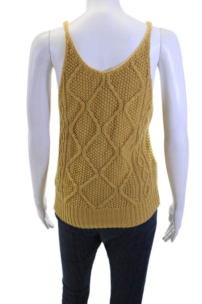 Nili Lotan Women Camisole V-Neck Argyle Brown Boho Size S