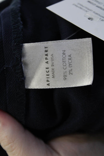 Apiece Apart Women Ankle Cropped Dress Pants Dark Blue Size XS