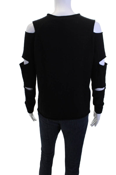 Skull Cashmere Womens Black Pullover Sweater V-Neck 100% Cashmere Size XS