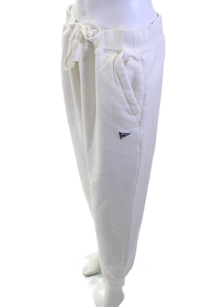 Vineyard Vines, Unisex Jogger Sweatpants White Drawstring Size L