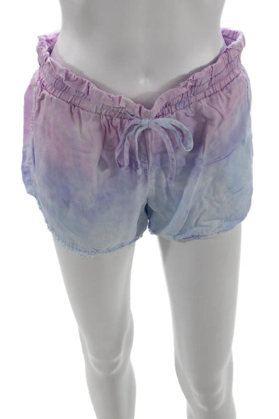 Bella Dahl Unisex Light Blue Tencel Drawstring Beach Shorts Size S