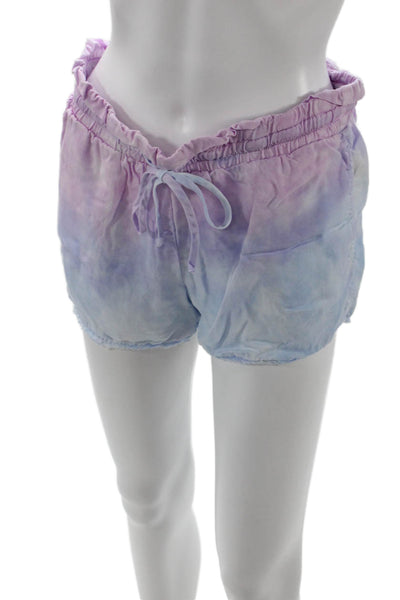 Bella Dahl Unisex Light Blue Tencel Drawstring Beach Shorts Size S