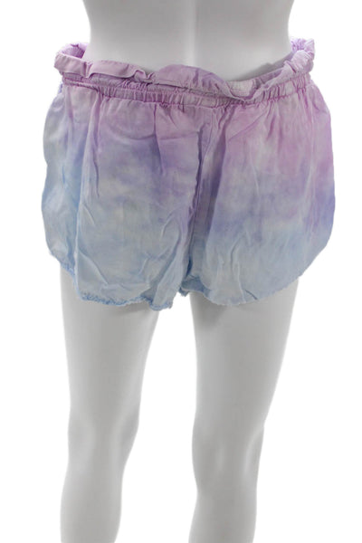 Bella Dahl Unisex Light Blue Tencel Drawstring Beach Shorts Size S