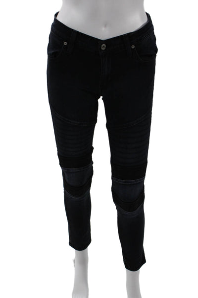 James Jeans Women Ankle Skinny Jeans Black Low Rise 28 Inseam Size 27