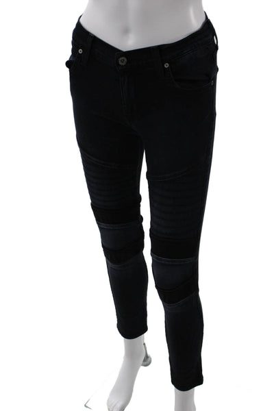 James Jeans Women Ankle Skinny Jeans Black Low Rise 28 Inseam Size 27