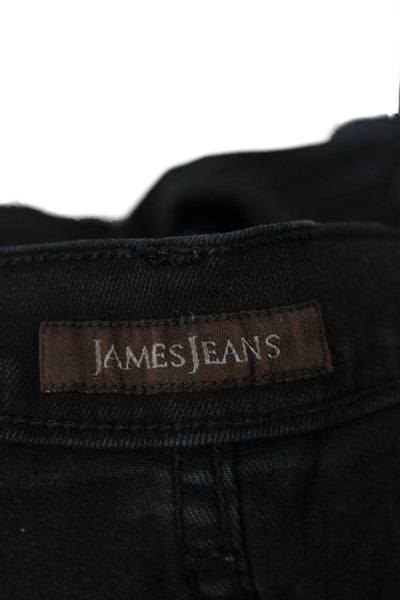 James Jeans Women Ankle Skinny Jeans Black Low Rise 28 Inseam Size 27