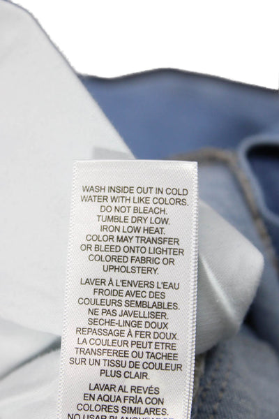 Frame Women Ankle Skinny Jeans Light Blue Mid Rise Button Size 1