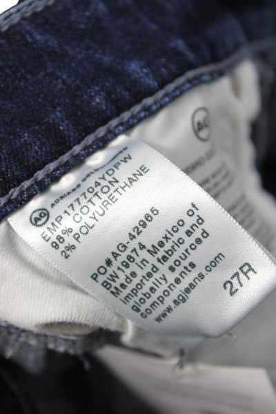 AG Adriano Goldschmied Women Skinny Ankle Jeans Dark Blue High Waist Size 27