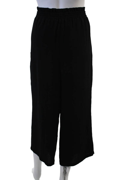 Zara Basic Collection Womens Cropped Paperbag Pants Black Size M