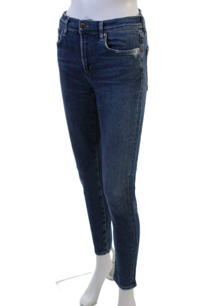 Agolde Women Ankle Skinny Jeans Dark Blue Size 29