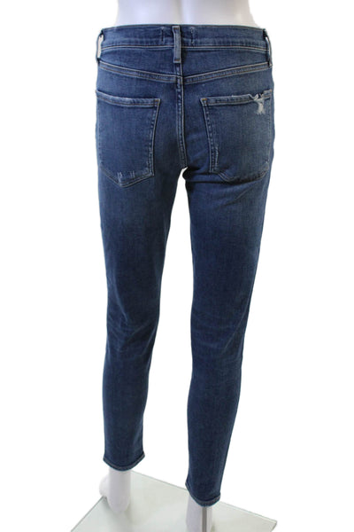 Agolde Women Ankle Skinny Jeans Dark Blue Size 29