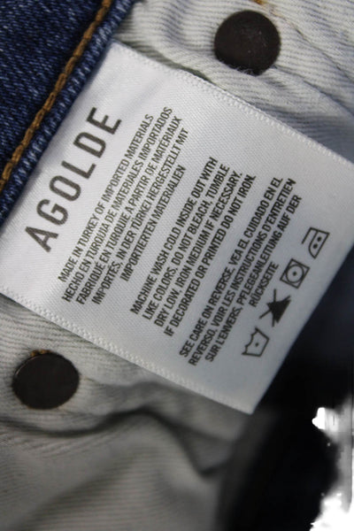 Agolde Women Ankle Skinny Jeans Dark Blue Size 29