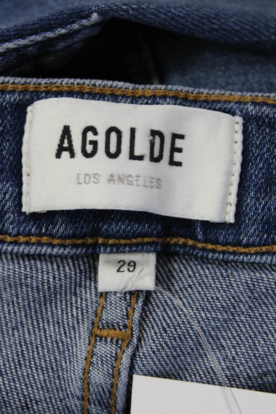 Agolde Women Ankle Skinny Jeans Dark Blue Size 29