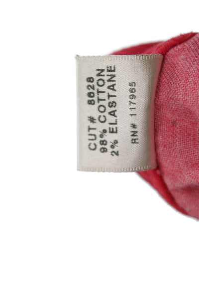 J Brand Womens Red Ankle Jeggings Button Fly Size 28