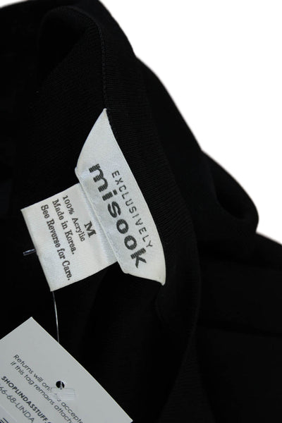 Misook Womens Basic Black Acrylic Sleeveless Round Neck Tank Size M