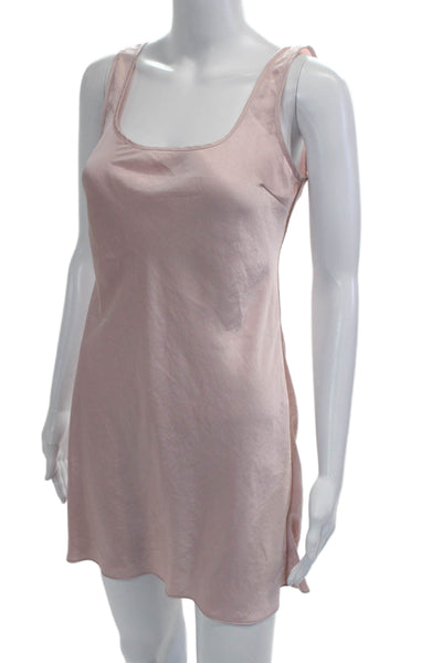 Wilfred Women Pink Square Neck Slip Dress Short Sleeveless Size S