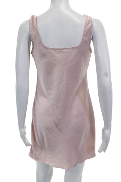 Wilfred Women Pink Square Neck Slip Dress Short Sleeveless Size S