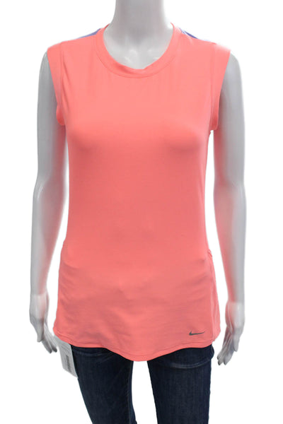 Nike Womens Jersey Tank Pink Sleeveless Crewneck Sports Size M
