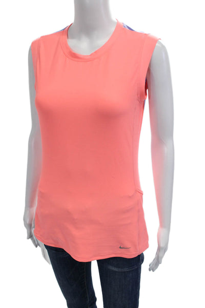 Nike Womens Jersey Tank Pink Sleeveless Crewneck Sports Size M
