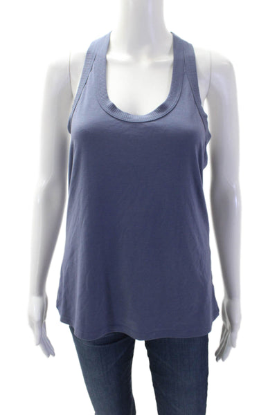 Athleta Womens Sleeveless Mesh Panel Detail Athletic Top Blue Size M