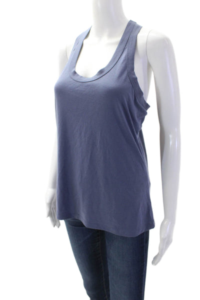 Athleta Womens Sleeveless Mesh Panel Detail Athletic Top Blue Size M