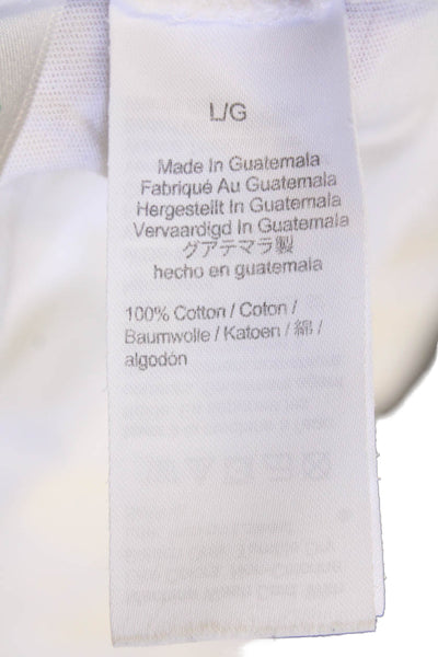 J Crew Women White Cotton Crew Neck Short Sleeve Basic T-Shirt Size S
