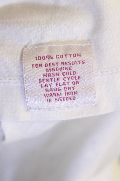 Peter Millar Womens White Cotton Collared Polo Long Sleeve Size M