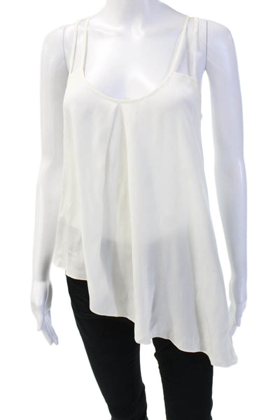 Jay Godfrey Women White Silk Sleeveless Camisole Round Neck Size 2