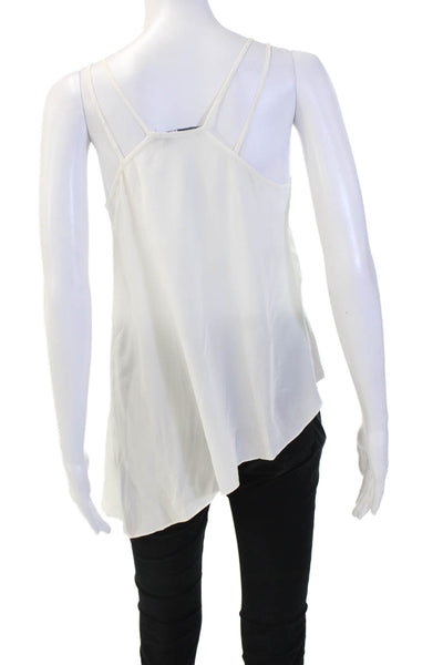 Jay Godfrey Women White Silk Sleeveless Camisole Round Neck Size 2