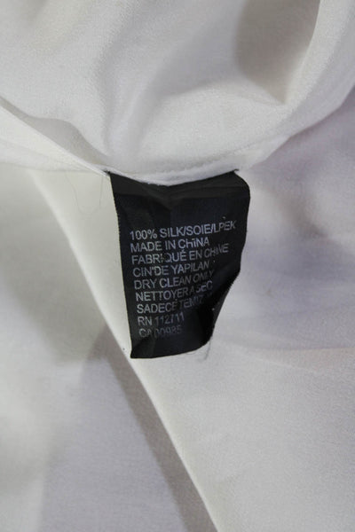 Jay Godfrey Women White Silk Sleeveless Camisole Round Neck Size 2