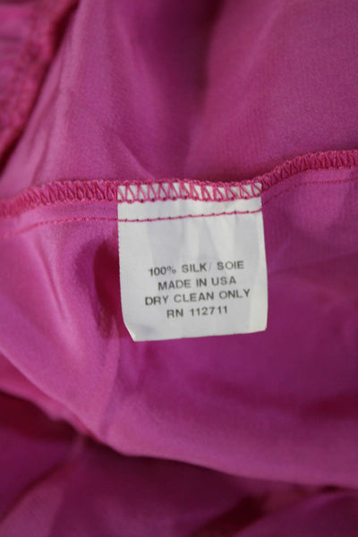 Jay Godfrey Women Silk Camisole Pink Sleeveless Round Neck Size 2