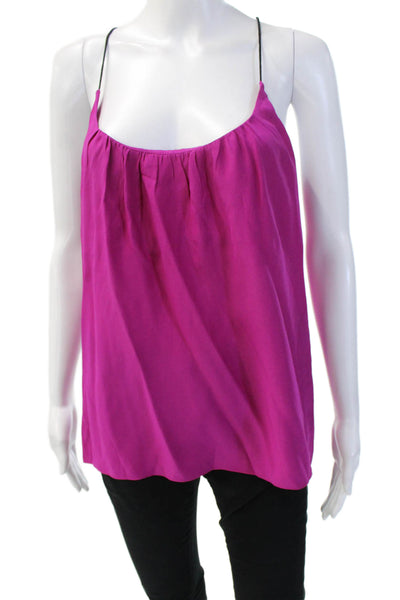 Jay Godfrey, Women Silk Purple Camisole Round Neck Sleeveless Size 2