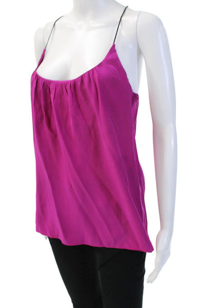 Jay Godfrey, Women Silk Purple Camisole Round Neck Sleeveless Size 2