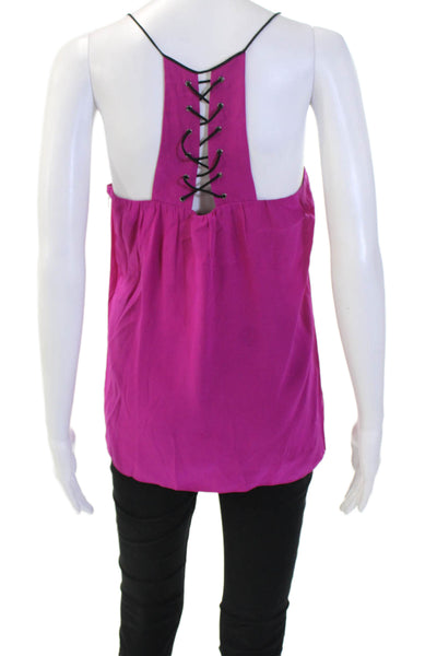 Jay Godfrey, Women Silk Purple Camisole Round Neck Sleeveless Size 2