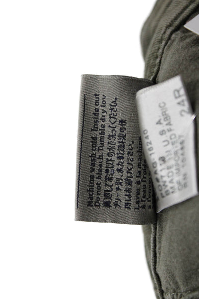 AG Adriano Goldschmied Women Ankle Skinny Jeans Green Petites Size 24