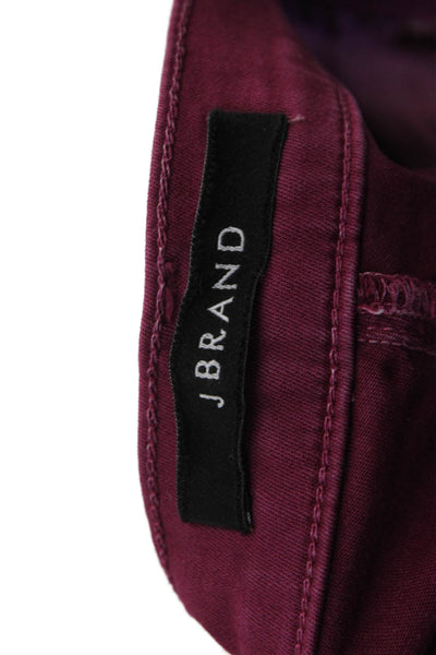 J Brand Women Ankle Skinny Jeans Purple Low Rise Button Size 24