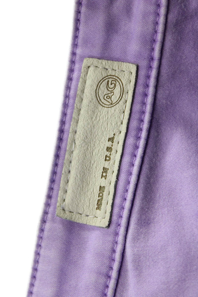 AG Adriano Goldschmied Womens Skinny Ankle Jeans Purple Petite Size 24