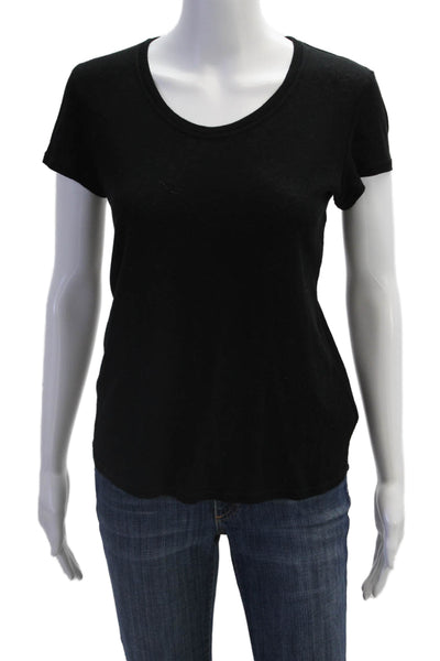 Theyskens Theory Womens Basic Black Cotton T-Shirt Short Sleeve Size S