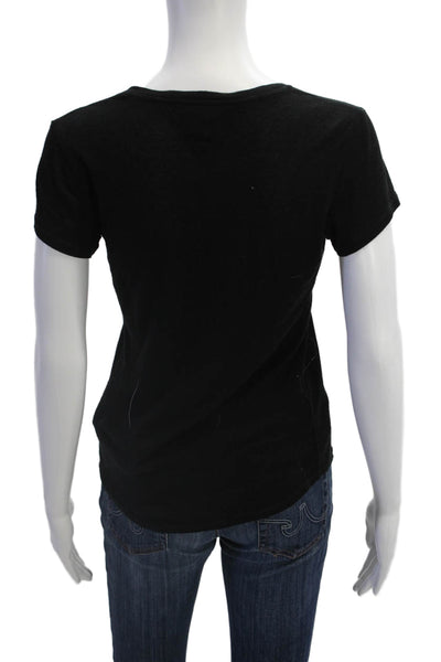 Theyskens Theory Womens Basic Black Cotton T-Shirt Short Sleeve Size S