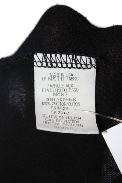 Theyskens Theory Womens Basic Black Cotton T-Shirt Short Sleeve Size S