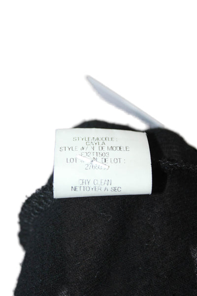 Theyskens Theory Womens Basic Black Cotton T-Shirt Short Sleeve Size S