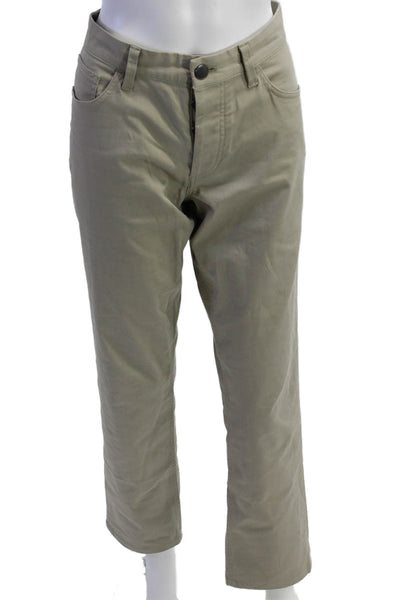 Theory Mens Chinos Beige Cotton Stretch Button Fly Size 31