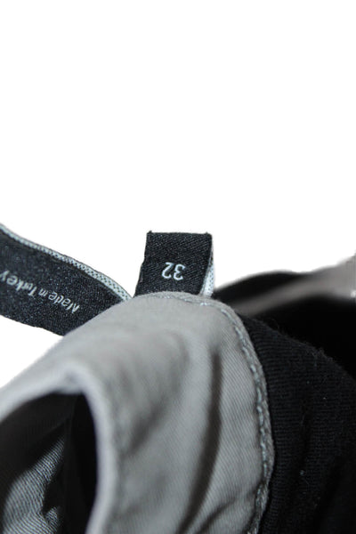 Theory Mens Gray Chino Pants Button Closure 30in Inseam Size 32