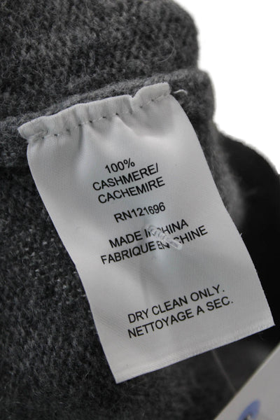 Demylee Women Gray Pullover Mock Neck Acrylic-Wool Sweater Size M
