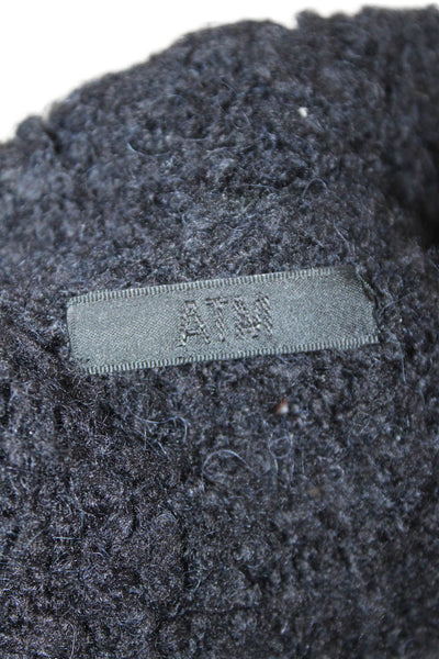ATM Unisex Black Crew Neck Pullover Sweaters Size S