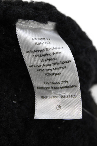ATM Unisex Black Crew Neck Pullover Sweaters Size S