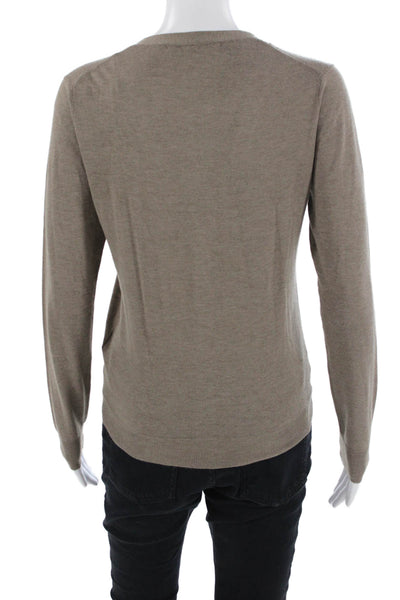 Zara Unisex Cardigan Brown V-Neck Button Long Sleeve Size S